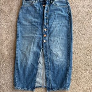 3x1 NYC Denim Button-Front Midi Skirt